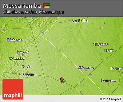 Physical 3D Map of Mussariamba