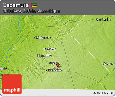 Physical 3D Map of Cazamuia