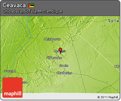 Physical 3D Map of Ceavaca
