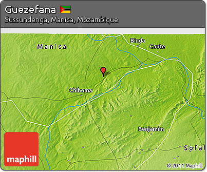 Physical 3D Map of Guezefana