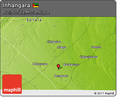Physical 3D Map of Inhangara