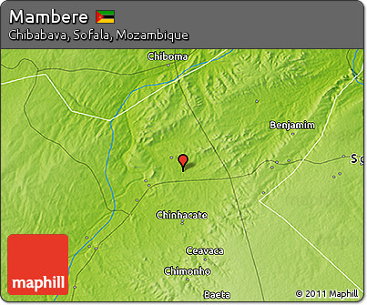 Physical 3D Map of Mambere