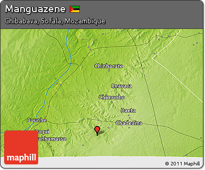Physical 3D Map of Manguazene