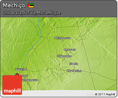 Physical 3D Map of Mechiço