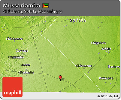Physical 3D Map of Mussariamba
