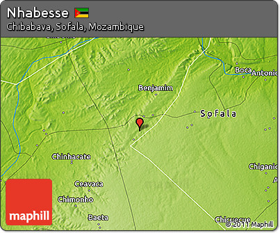 Physical 3D Map of Nhabesse