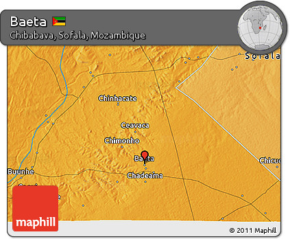 Political 3D Map of Baeta