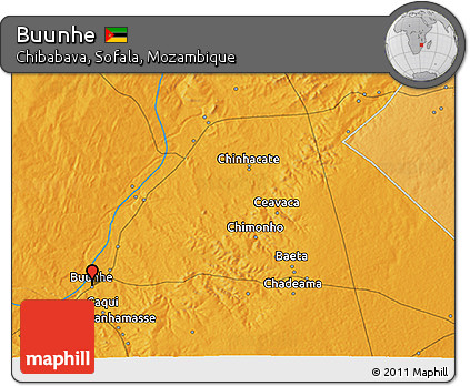 Political 3D Map of Buunhe
