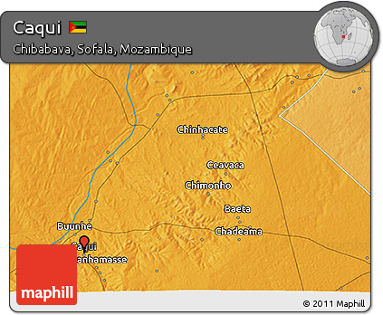 Political 3D Map of Caqui