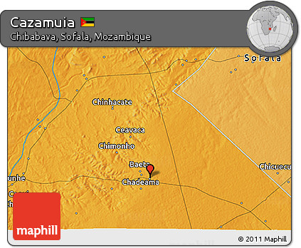 Political 3D Map of Cazamuia