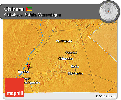 Political 3D Map of Chirara