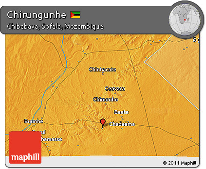 Political 3D Map of Chirungunhe