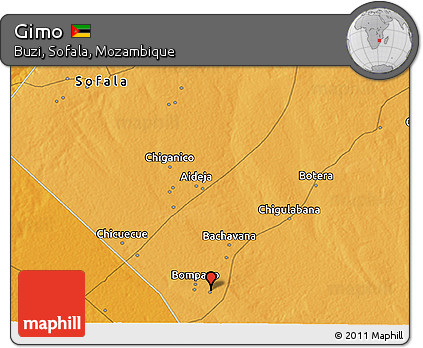 Political 3D Map of Gimo