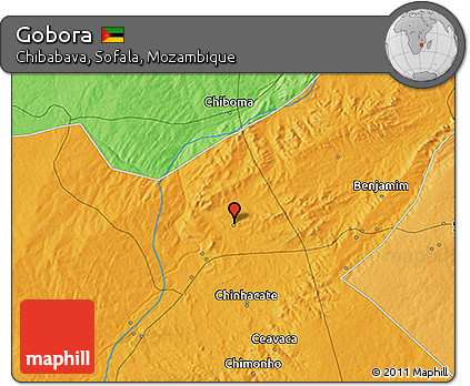 Political 3D Map of Gobora