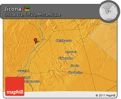 Political 3D Map of Jicona