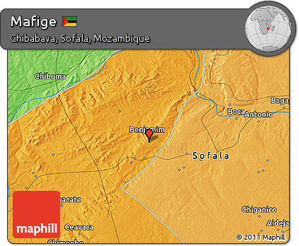 Political 3D Map of Mafige
