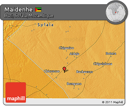 Political 3D Map of Maidenhe