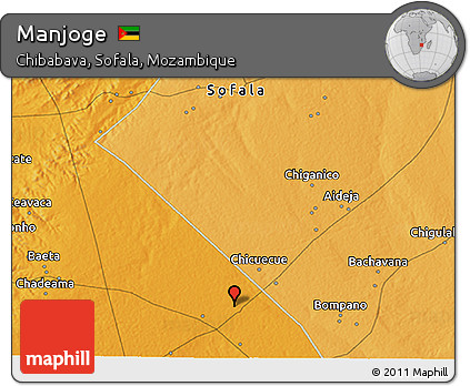 Political 3D Map of Manjoge