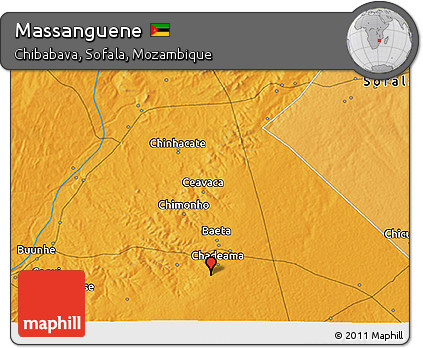 Political 3D Map of Massanguene