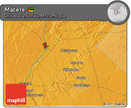 Political 3D Map of Matere