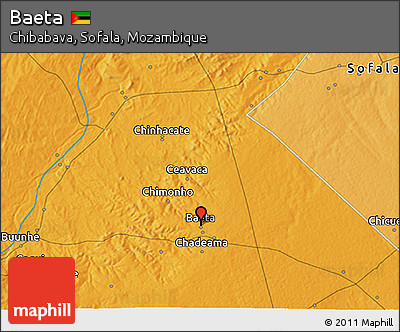 Political 3D Map of Baeta