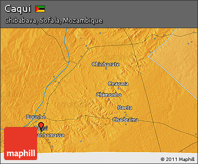Political 3D Map of Caqui