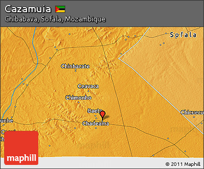 Political 3D Map of Cazamuia