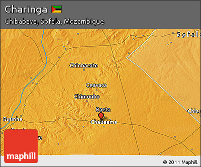Political 3D Map of Charinga