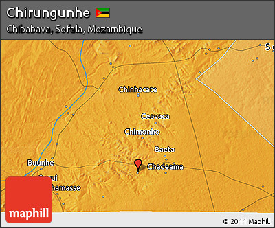 Political 3D Map of Chirungunhe
