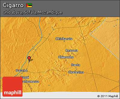 Political 3D Map of Cigarro