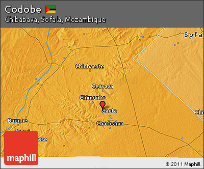 Political 3D Map of Codobe