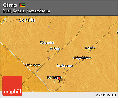 Political 3D Map of Gimo