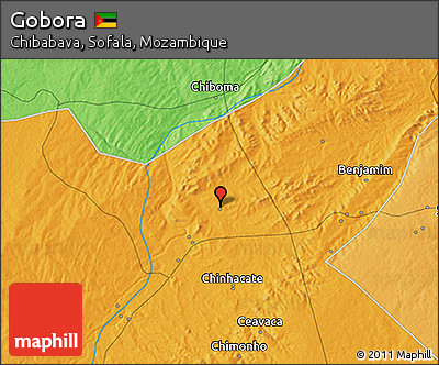 Political 3D Map of Gobora