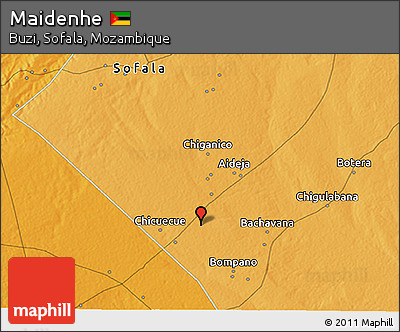 Political 3D Map of Maidenhe