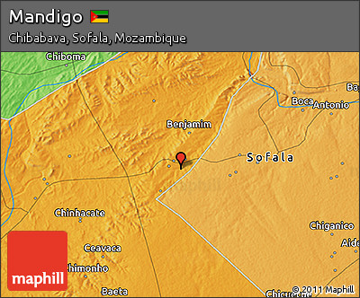 Political 3D Map of Mandigo