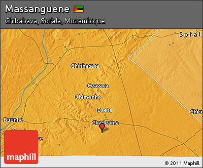 Political 3D Map of Massanguene