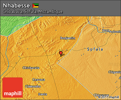 Political 3D Map of Nhabesse