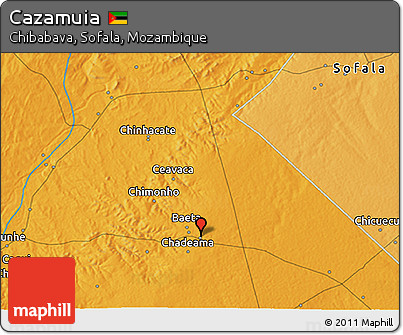 Political 3D Map of Cazamuia