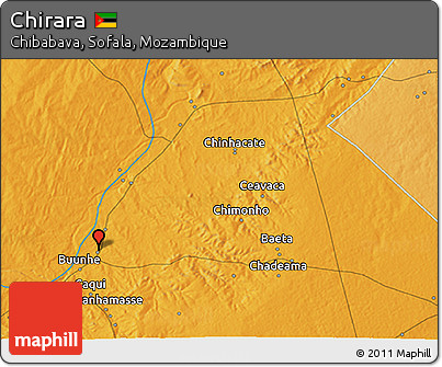 Political 3D Map of Chirara