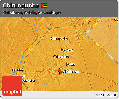 Political 3D Map of Chirungunhe