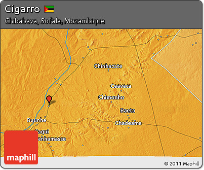 Political 3D Map of Cigarro