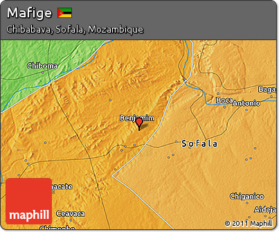 Political 3D Map of Mafige