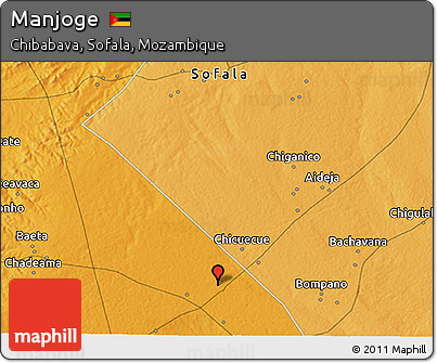 Political 3D Map of Manjoge