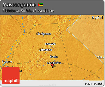 Political 3D Map of Massanguene