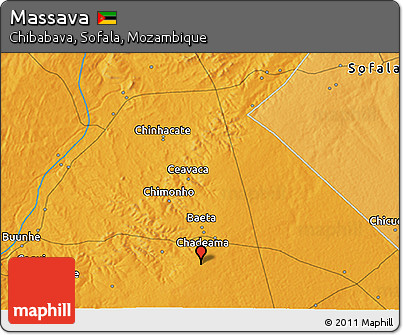 Political 3D Map of Massava