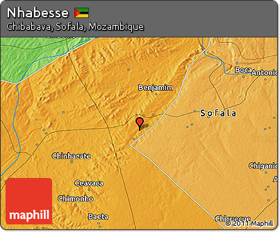 Political 3D Map of Nhabesse