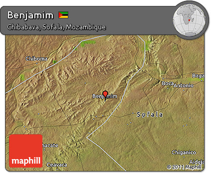 Satellite 3D Map of Benjamim