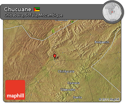 Satellite 3D Map of Chucuane