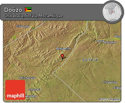 Satellite 3D Map of Doôzo