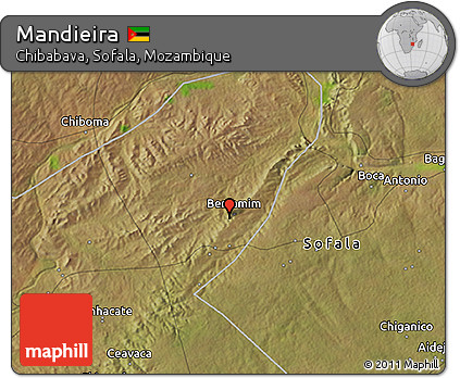 Satellite 3D Map of Mandieira